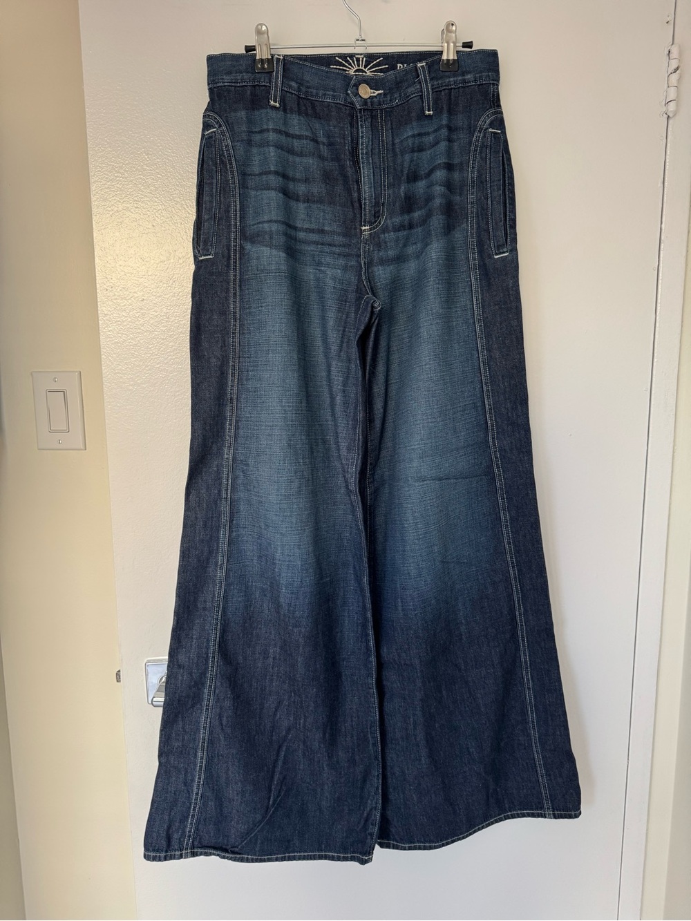 High-Rise Wide Leg Women's Jeans in Dark Indigo